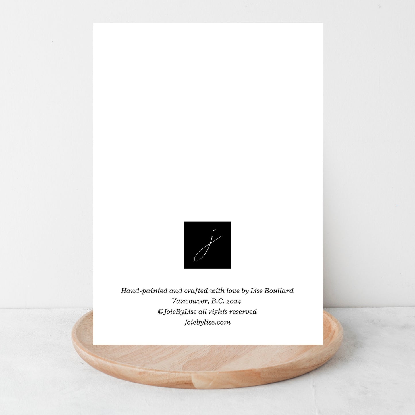 Holiday Poppies handpainted watercolour greeting card