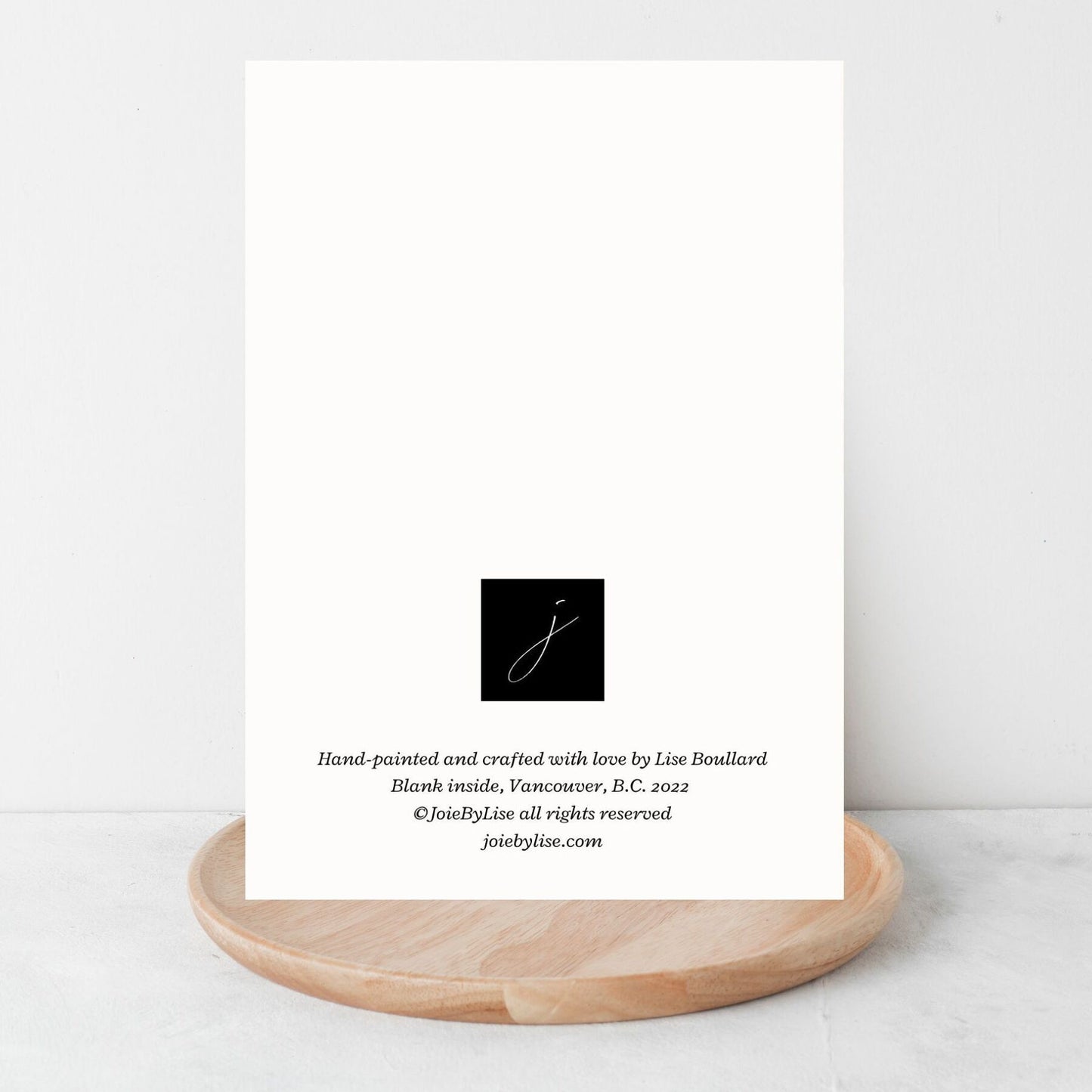 Merry Merry handpainted folded watercolour greeting card 5 x 7 inches - blank inside