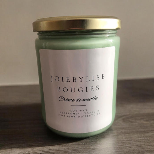 13 oz Soy Wax Bougie - Creme de Menthe