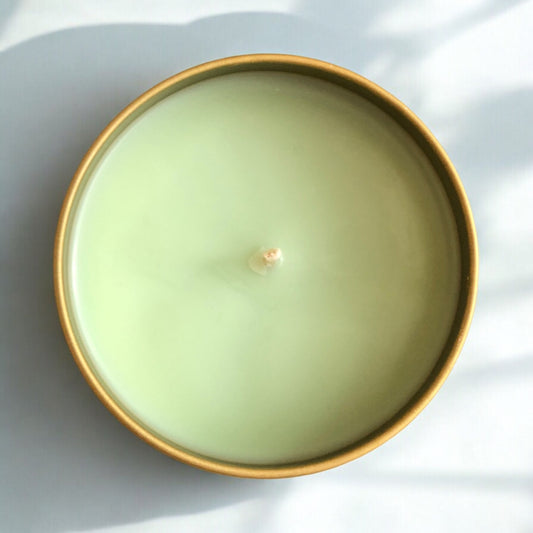 4 oz Soy Wax Crème de Menthe Bougie - Peppermint Vanilla