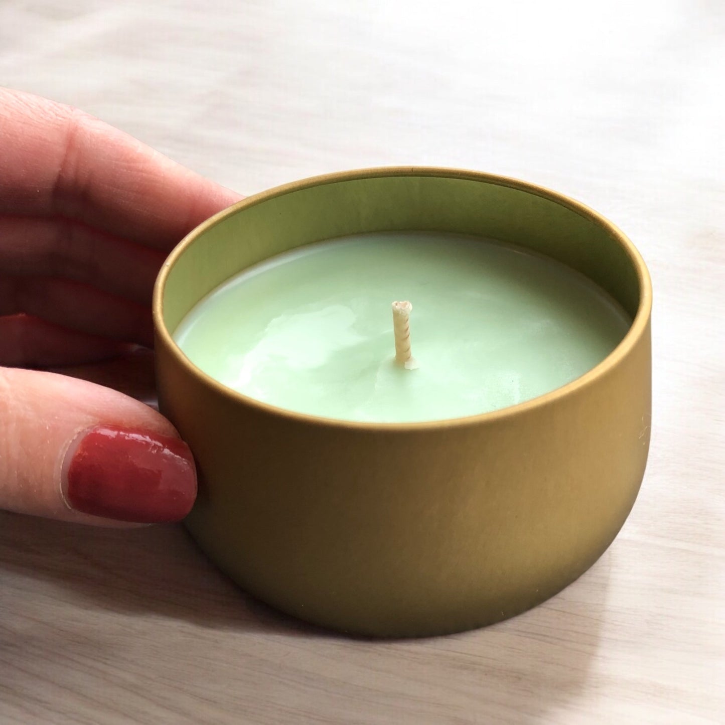 4 oz Soy Wax Crème de Menthe Bougie - Peppermint Vanilla